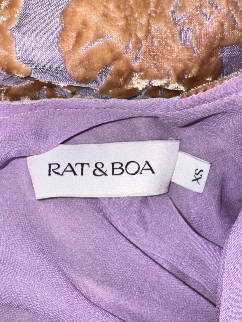 Rat & Boa Athena Dress Maxi Long Wedding Guest Classy Silk Velvet XS Purple - Picture 15 of 17